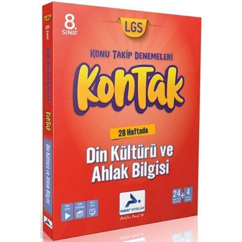 8. Sınıf LGS Din Kültürü ve Ahlak Bilgisi Kontak Konu Takip Denemeleri Paraf Yayınları