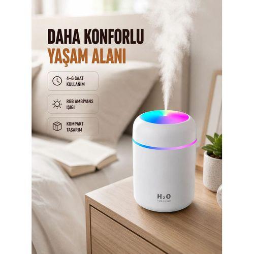 Usb Girişli Taşınabilir Mini Nemlendirici 300ml Su Hazneli