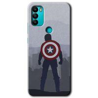 Potkal Hediye Fabrikası General Mobile GM 21 Plus HD Baskılı Kılıf + 9D Tam Ekran Koruyucu - Captain Avenger