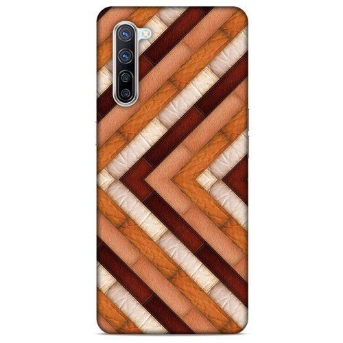 Oppo Reno 3 Pro 5g Kılıf Patchwork (40) Fit Silikon Kılıf Kahverengi Beyaz