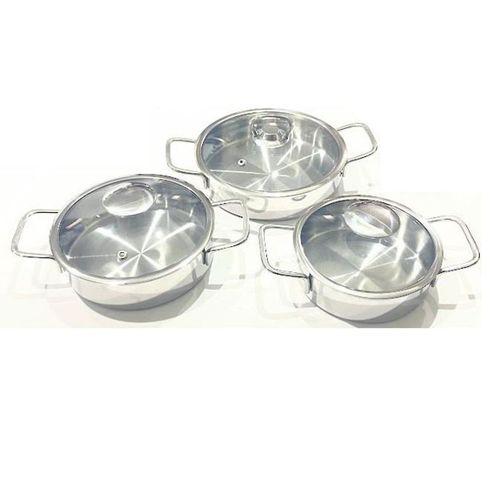 Zhlhome Kapaklı Sahan Tencere Maxi 3 lü Set 14-16-18 Cm