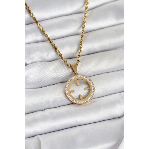 316L Çelik Burgu Zincir Model Çeyrek Takılabilir Kadın Kolye