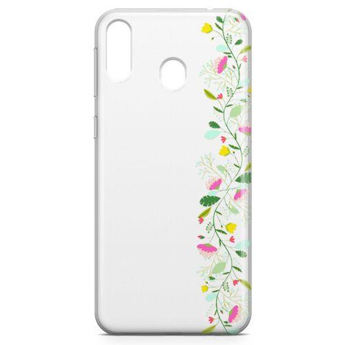 Samsung Galaxy M20 Kılıf Asma Çiçek Arka Kapak Koruma Desenli Full Koruyucu