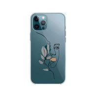 iPhone 12 Pro Max Line Art Women Desenli Premium Şeffaf Silikon Kılıf