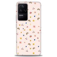 Xiaomi Poco F4 Kılıf HD Baskılı Kılıf - Kiraz ve Gökkuşağı + Tam Ekran Koruyucu