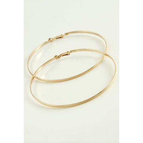 Noktalı Metal Halka Küpe 9-10 cm