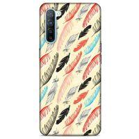 Oppo Reno 3 Kılıf Desenli Özel Seri Tüyler (48) Bumper Kılıf