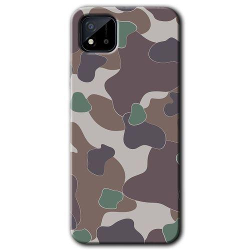 BeRa Aksesuar Realme C11 Kılıf Baskılı Kapak - Kamuflaj 11 +Tam Kaplayan Mat Seramik