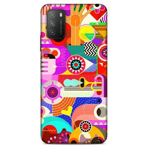 Lopard Xiaomi Poco M3 Uyumlu Kılıf Soyut Sanat (19) Baskılı Kılıfları