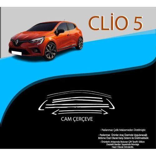 Renault Clio Uyumlu Krom Cam Çerçevesi 12 Parça 2019 Ve Üzeri Parça Clio 5 (2019+)