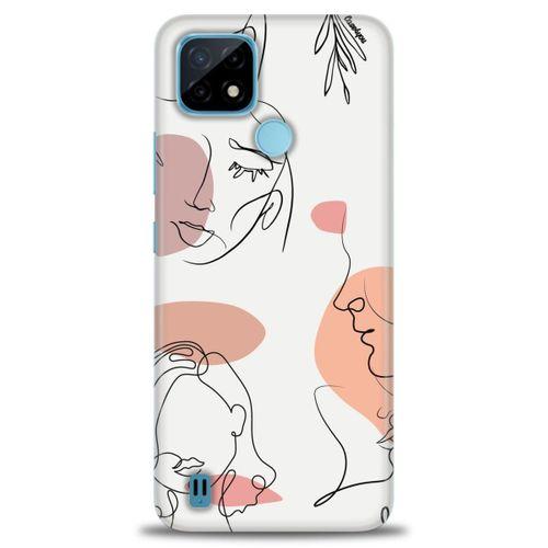 Realme C21 Kılıf HD Baskılı Kılıf - Silüetler + Tam Ekran Koruyucu