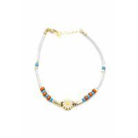 Boncuklu Papatya Halhal - Altın