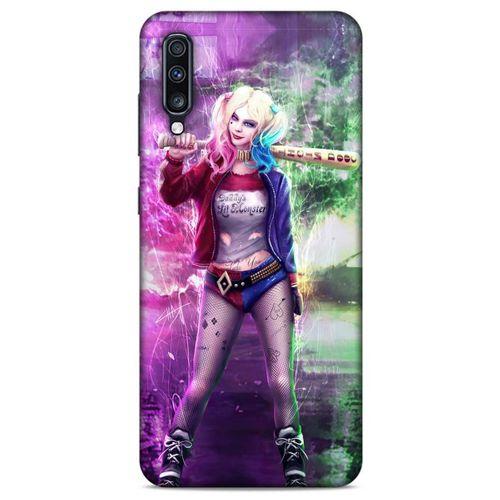 Samsung Galaxy A70s Uyumlu Kılıf Harley Quinn (30) Silicone Case Koyu kahverengi