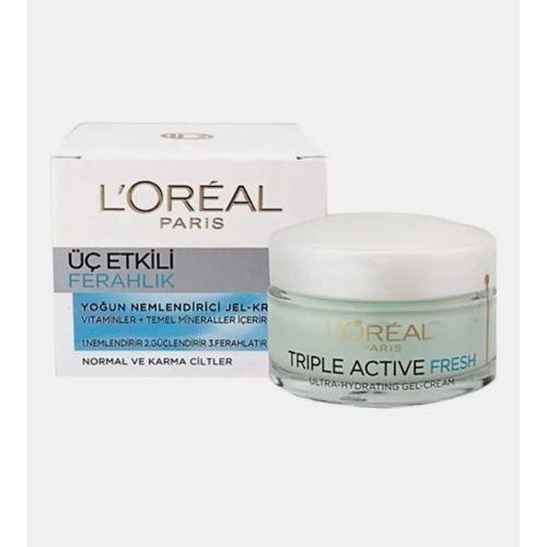 L'Oreal Paris Üç Etkili Nemlendirici Jel Krem Uzun Süreli Nemlendirme 50 ml