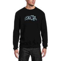 Skrillex 2 Baskılı Siyah Erkek Sweatshirt