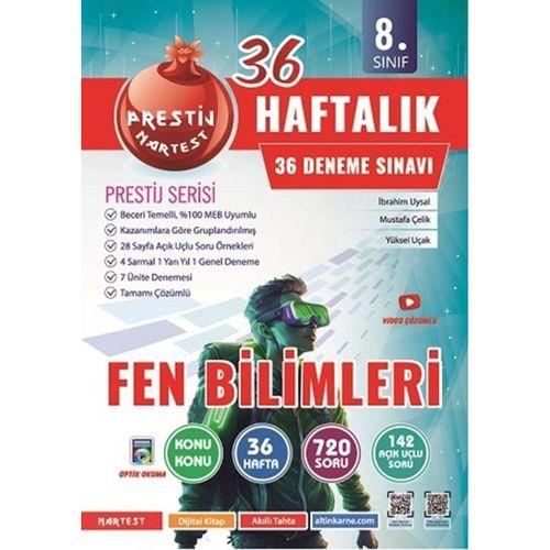 8. Sınıf Haftalık Fen Bilimleri Denemeleri Omega Nartest Yayınları