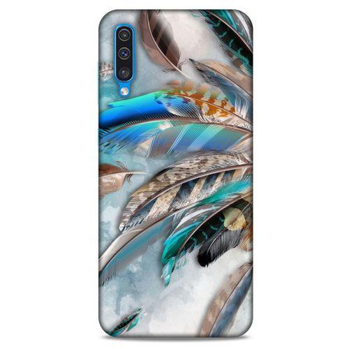 Samsung Galaxy A50 Kılıf Desenli Özel Seri Tüyler (30) Silicone Case