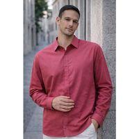 Faulkner Modal Kumaş Yakalı Uzun Kollu Yazlık Erkek Gömlek - Bordo