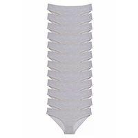 12 adet Süper Eko Set Likralı Kadın Slip Külot Gri