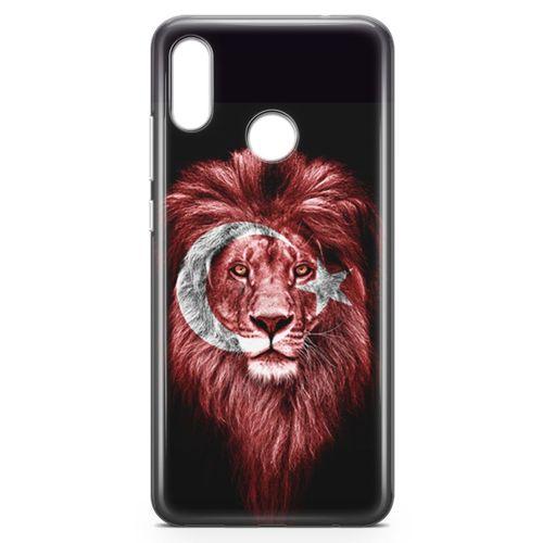Huawei Y9 2019 Kılıf Aslan Türk Arka Kapak Koruma Desenli Full Koruyucu