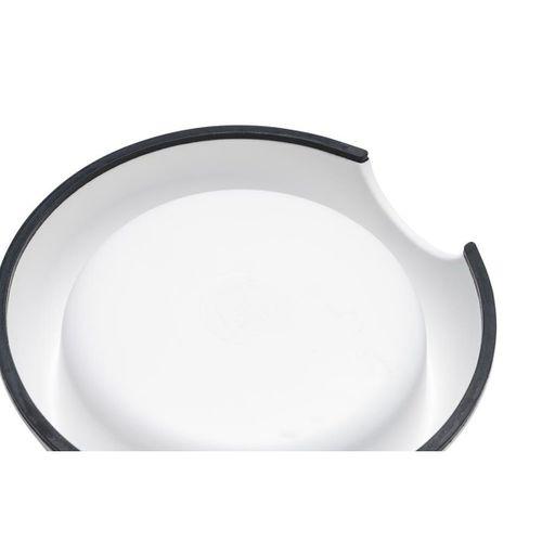 Beeztees DBL Köpek Mama Su Kabı, Mat Paslanmaz Çelik, Beyaz Mermer Görünümlü, 17,5cm, 350ml