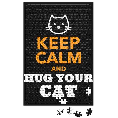 Keep Calm and Hug Your Cat Puzzle 240 Parça Yapboz