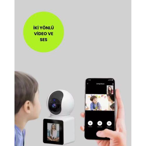 Wifi İç Mekan Kamera 2k Gece Görüşlü Çift Yönlü Görüntü Konuşma Destekli