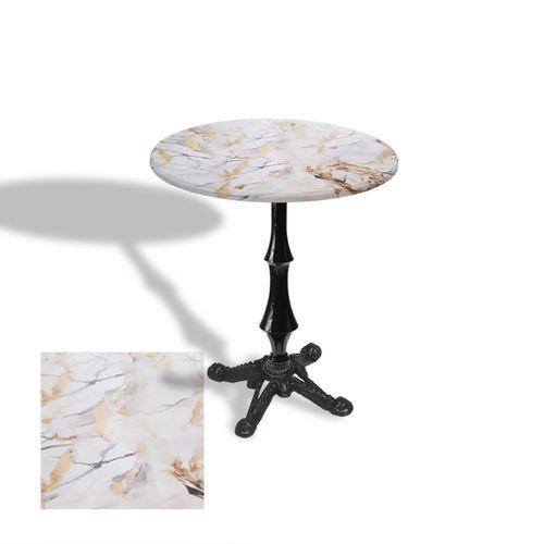 Dockers Çipa 1012 Döküm Ayak Yuvarlak Masa Çap 80cm - (Werzalit, Wermodin ve Allzalit Tabla) - Gold