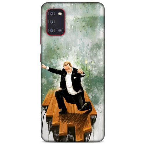 Samsung Galaxy A31 Kılıf Atatürk (42) Rugged Armor Kılıf Yeşil Tasarım