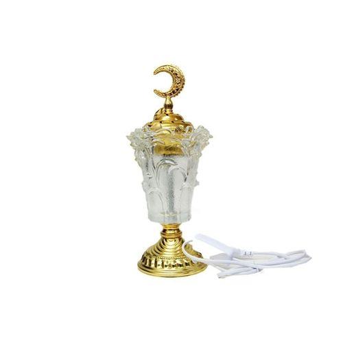 Buhurdanlık Cam Altın Dekorlu Kapak Ve Ayak