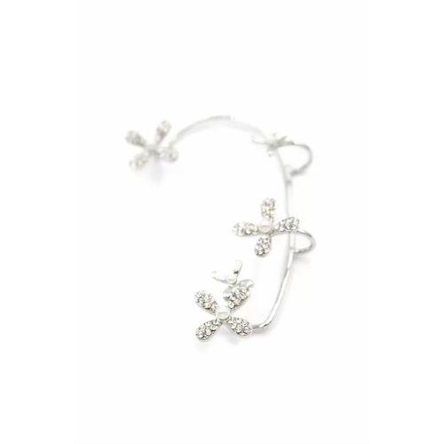 Çiçek Kıkırdak Küpe - Gümüş