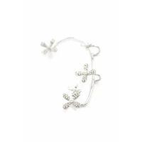 Çiçek Kıkırdak Küpe - Gümüş