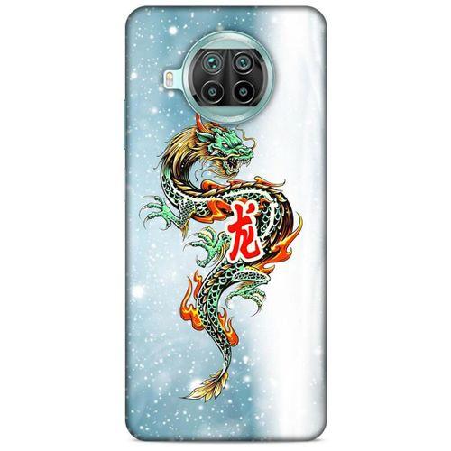 Xiaomi Mi 10T Lite 5G Kılıf Dragons (29) Arka Koruma Kılıfı Tatoo Mavi Ejderha