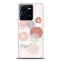 Vivo Y35 Kılıf HD Baskılı Kılıf - Pembe Daireler + Tam Ekran Koruyucu