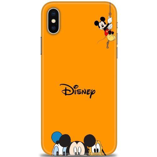 iPhone XS Max Kılıf HD Baskılı Kılıf - Turuncu Disney + Tam Ekran Koruyucu