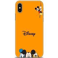 iPhone XS Max Kılıf HD Baskılı Kılıf - Turuncu Disney + Tam Ekran Koruyucu