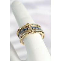 Pirinç Gold Renk Zirkon Taşlı 3'Lü Kadın Yüzük