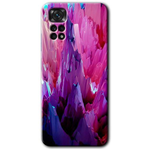 Xiaomi Redmi Note 11 5G Global Kılıf HD Desen Baskılı Arka Kapak+Temperli Cam - Abstraction Sharp