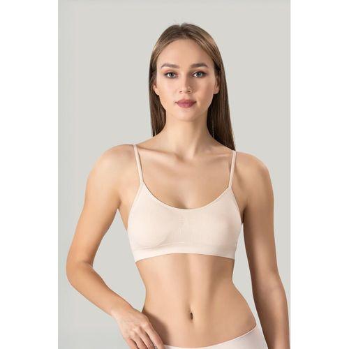 Kadın Ince Askılı Pedli Büstiyer Yarım Atlet Sütyen 3'lü Set.