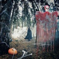 Saçaklı Sesli Işıklı Ürperti Kuru Kafa Korku Hayalet Asılabilir Hallowen Korkutucu İskelet Cadılar Bayramı Kahkaha Atan