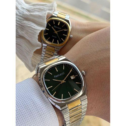 Ferrucci Çift Sevgili Saati Çelik Kordon 3 Atm Suya Dayanıklı Kol Saati VS.BLKT.0834