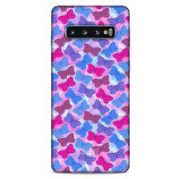 Samsung Galaxy S10 Kılıf Kelebek Etkisi (21) Koruyucu Kapak Yeşil Kırmızı