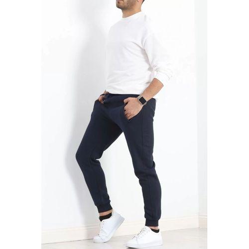 pilelistore Paça Lastikli Üç İplik Erkek Eşofman Altı Lacivert