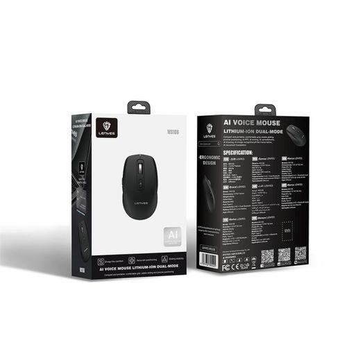 Lenyes WS106 Yapay Zeka Destekli Ergonomik Çift Bluetooth Bağlantılı 2.4G Kablosuz Mouse 1200 DPI