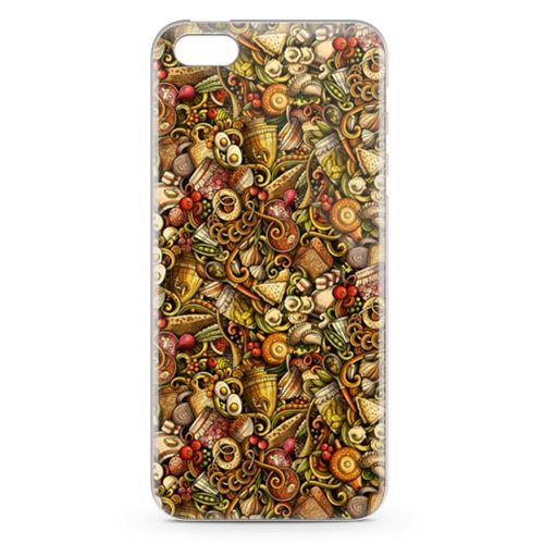 Apple iPhone 5 Kılıf Gastronomi Doodle Arka Kapak Koruma Desenli Full Koruyucu