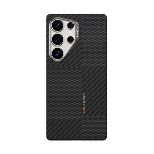 Galaxy S25 Ultra Kılıf M-safe Şarj Özellikli 600D Metal Kamera Çerçeveli Raptic Aramid Karbon Fiber Croxx Mondrian Serisi Kapak