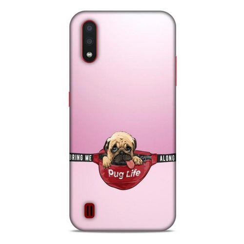 Samsung Galaxy A01 Kılıf Köpek Kıyafetleri (5) Koruma Kabı Yavru Pug Çanta
