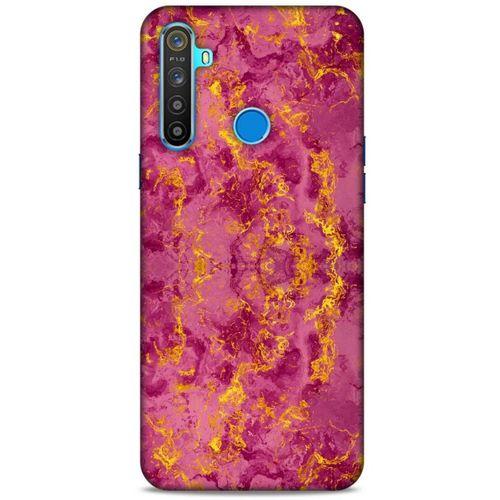 Mermer Desenli (35) Tema Fit Design Kılıf Burgonya Oppo Realme 5i Kılıf