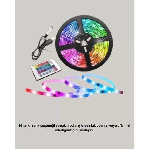 Smart Şerit Led Kumandalı Usb Enerjili Suya Dayanıklı Dekoratif Aydınlatma
