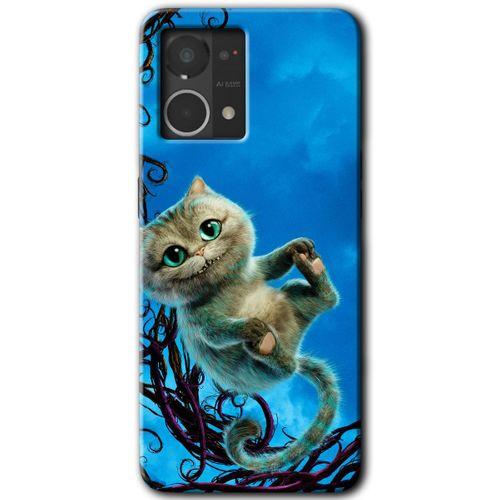 MRCİLETİSİM Oppo Reno 7 4G Kılıf HD Desen Baskılı Arka Kapak+Temperli Cam - Çılgın Kedi